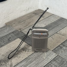 Panasonic Pocket AM FM Radio Silver RF-P50D Battery 3.5mm Analogue RF-P50d