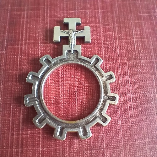 Rosary ring vintage silver - ring,