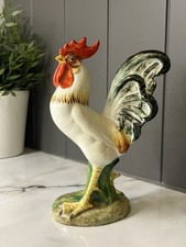 Vtg Mid Century Ugo Zaccagnini Italian Hand Painted & Signed ceramic Rooster 