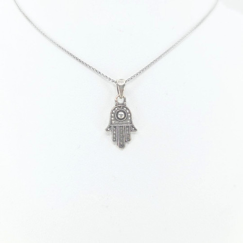 Sterling silver 925 hamsa - silver,