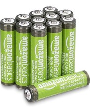 Amazon 12 x Rechargeable AAA High-Capacity Batteries 850 mAh Recharge 500x Times
