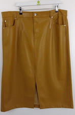 M&S Women's Long Faux Leather