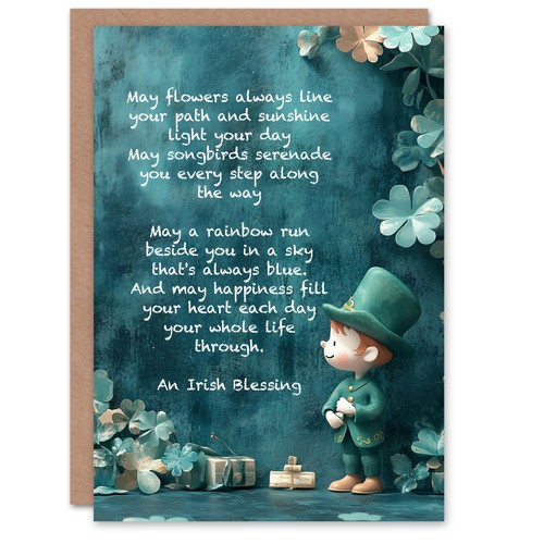 Patrick day card irish - st.,
