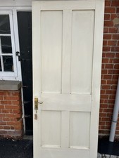 Victorian large 4 Panel Door With Lock And Keys - 207 X 85 X 4.5