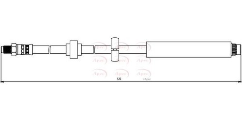 Apec front brake hose - brake, for