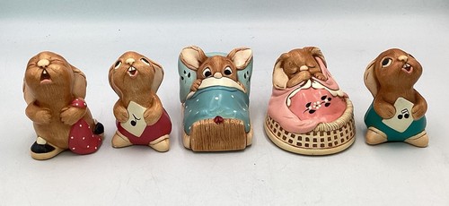 Five pendelfin rabbits - five,