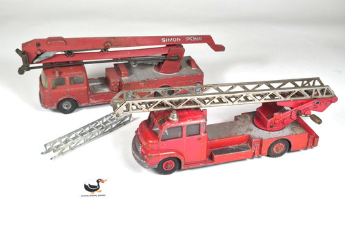 Vintage dinky toys fire truck - dinky,