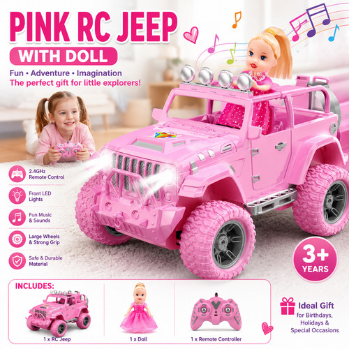 Pink remote control jeep - remote,