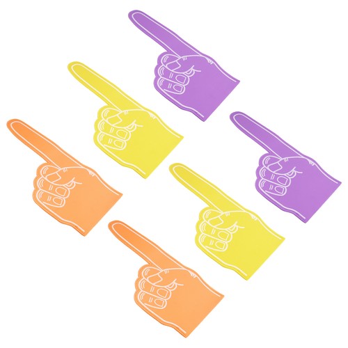 6pcs giant foam finger inch - foam, 18