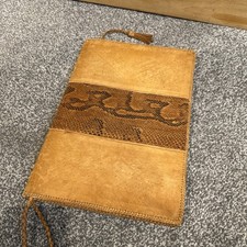 Rare Vintage Snake Skin Python Leather Handmade Folder - A4 