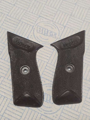 Webley brown pistol grips - webley,