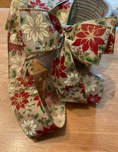 Christmas wired ribbon red - christmas, &