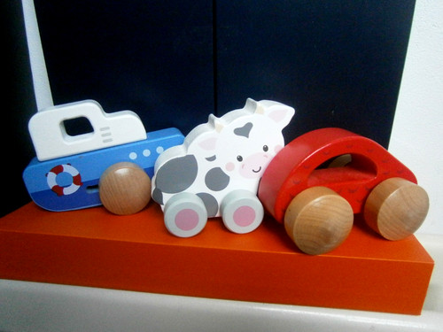Wooden push along toys on - x,