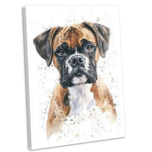 Boxer dog canvas wall - boxer, art