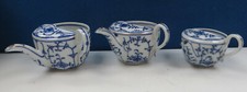 3 Antique Tettau Blue & White