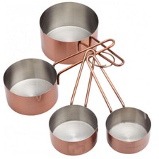 Master Class Steel Baking Cooking Copper Effect Measuring Cup Set - 4 Piece