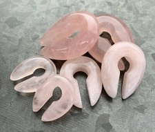PAIR Rose Quartz Stone Keyhole