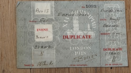 Ticket 1948 london - ticket,