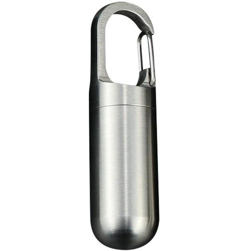 Titanium pill bottle box case - titanium,