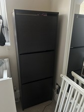 *Collection Only W3* IKEA Shoe Cabinet With 3 CompartmentsBrown 49x28x135