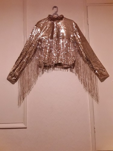 Gold sequin tasseled summer - gold,