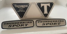 Triumph Thunderbird 900 Sport Chrome Metal Bolt On Side Panel Badges T3900088