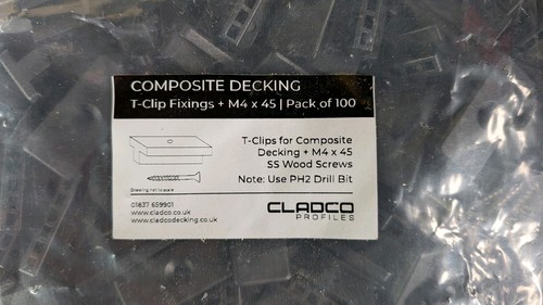 Cladco clip fixings m4x45 - cladco, t-clip