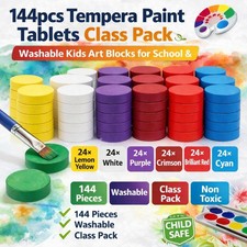 144pcs tempera paint tablets - tempera,
