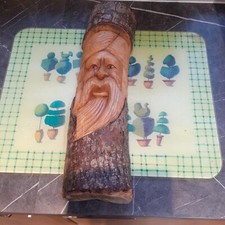 Carved Greenman In A Log