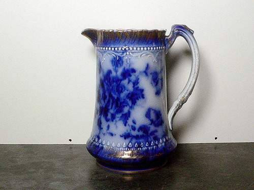 Victorian floral flow blue - victorian,