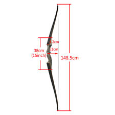 60" Takedown Longbow 20-60lbs American Hunting Archery Target Shoot Black Hunter