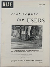 NIAE Test Report No 486 On Triadukt Grain Dryer With Lister MEU, January 1966