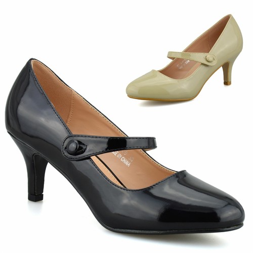 Ladies womens mid low heel - womens,