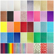 A4 Glitter Card Coloured Premium Quality Low Non Shed 250gsm Crafts Mixed 