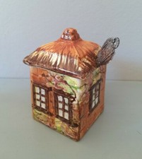 Vintage Price Bros Cottage Ware Sugar Bowl with Lid & Spoon