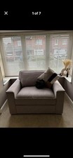 Taupe Grey/Brown Arm Chair