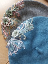 Set Of 2 French Berets,  Blue