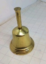 4" Brass Hand Bell Dinner Bell Vintage