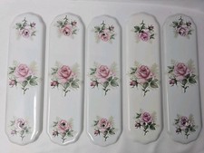 Five Vintage Floral Ceramic