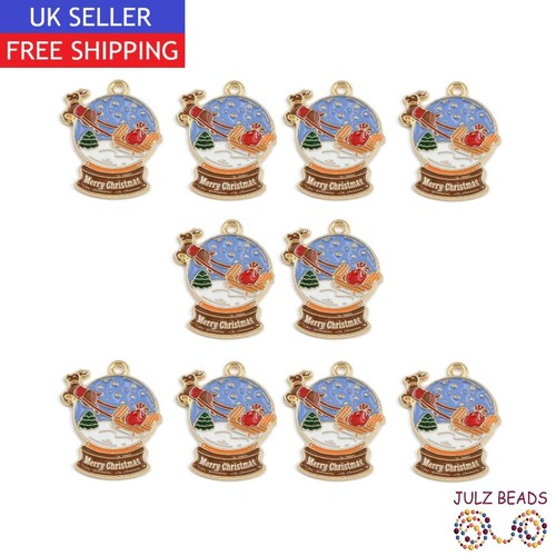 Reindeer sleigh snow globe - sleigh,