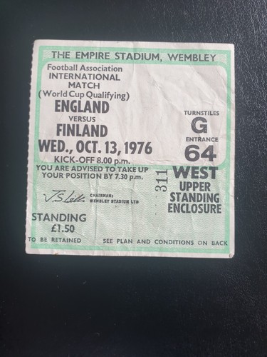 Four ticket stubs england - four(4),