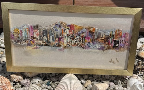 Mixed media oil painting - painting, las