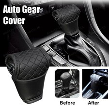Car PU Leather Gear Shift Lever Cover Gearbox Shifter Knob Protector Accessories