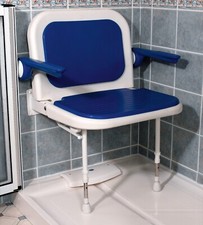 AKW 4000 Series Fold-Up Shower Seat Backrest & Arms, Standard & Extra Wide Sizes