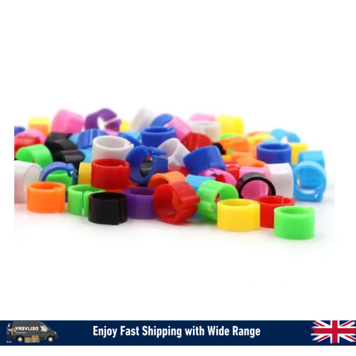 100pcs mixed colour bird rings - 100pcs,