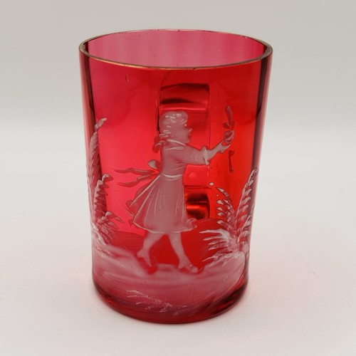 Antique mary gregory cranberry - mary,