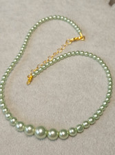 LIGHT GREEN "PEARL " NECKLACE