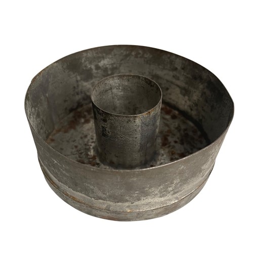 Antique tinware steel donut - steel,