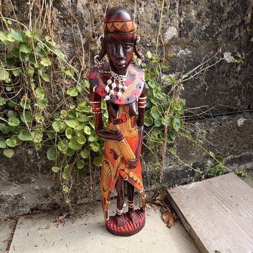 Vintage african wooden hand - african,