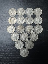 Lot of 18 : US Mercury Dimes 